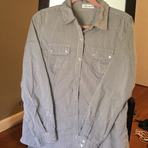 Calvin Klein checkered top - Picture 2 of 4